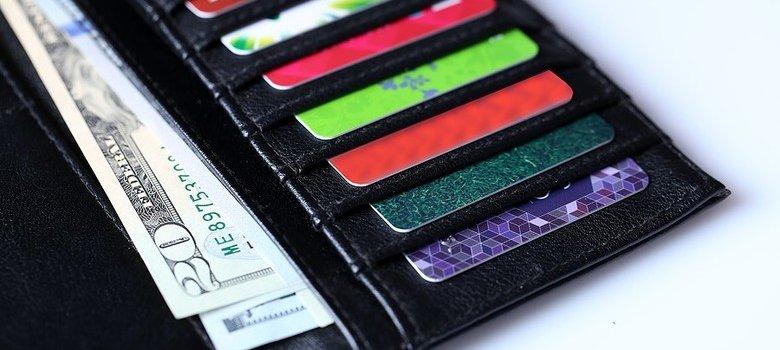 Wallet with a variety of cards and cash