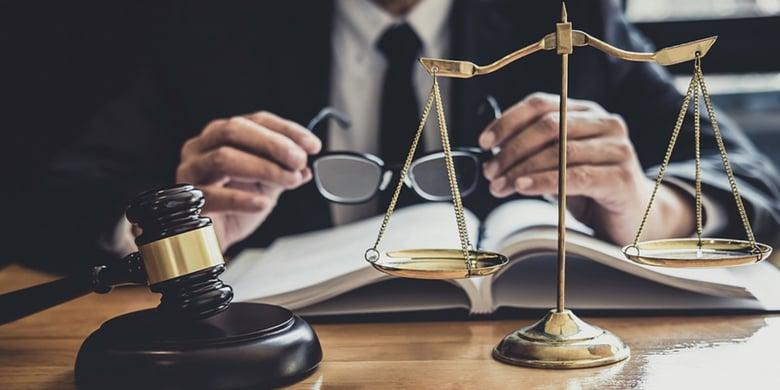 Gavel representing debt collection law