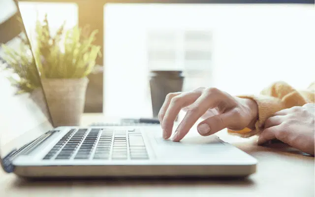 Webpage Image - Working on Laptop