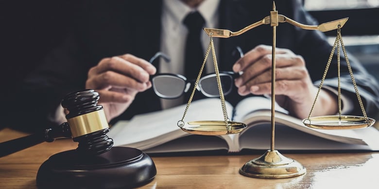 Gavel representing debt collection law